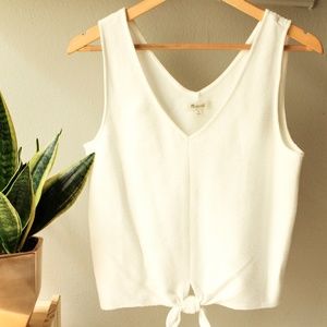 Madewell Texture & Thread Tie-Front Tank